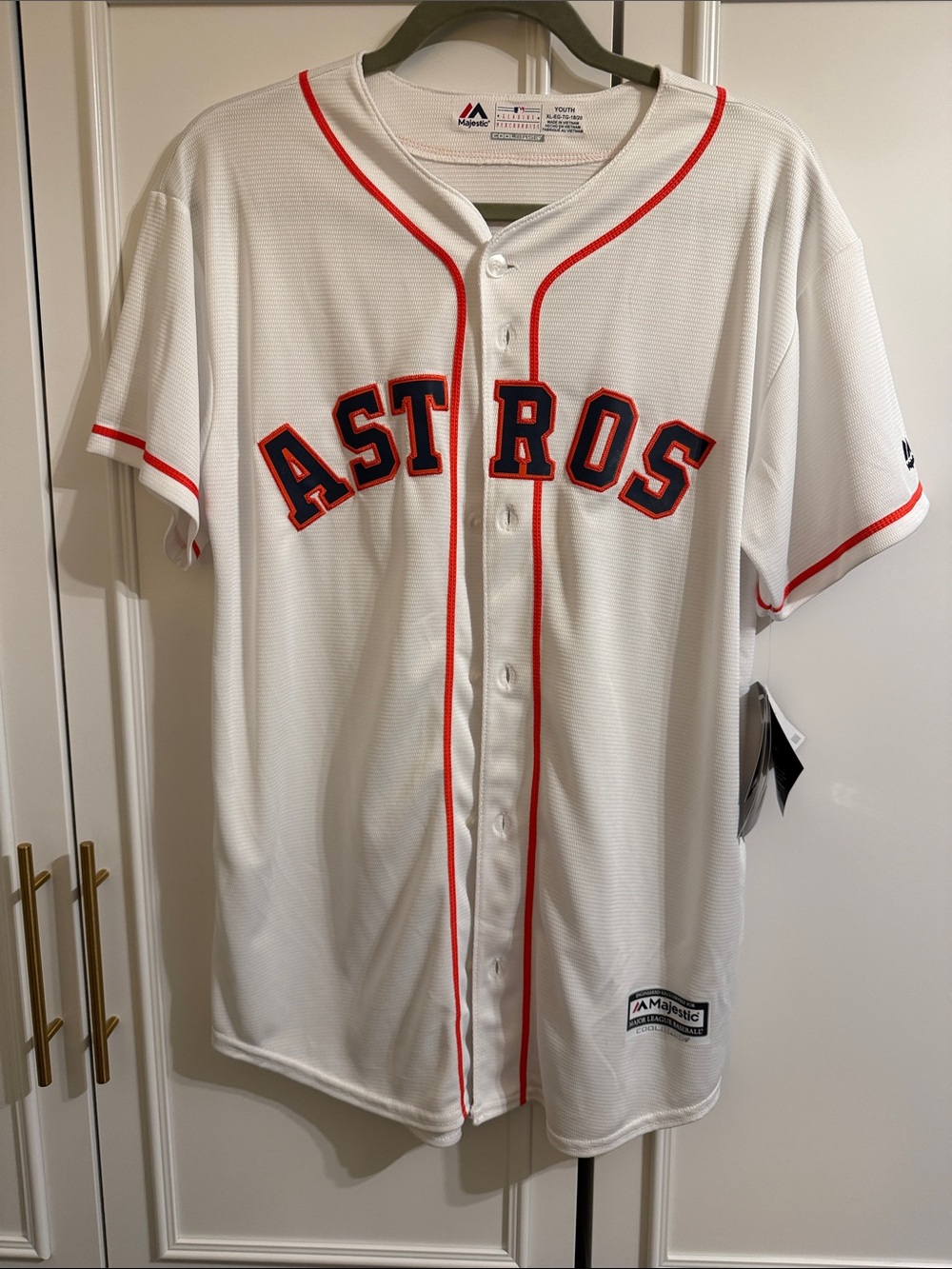Houston Astros Home Button-Up Jersey- NWT